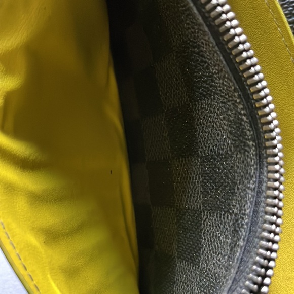 Louis Vuitton Brazza Damier Graphite Yellow Stripe Wallet- FLAWED GEM - Picture 13 of 13